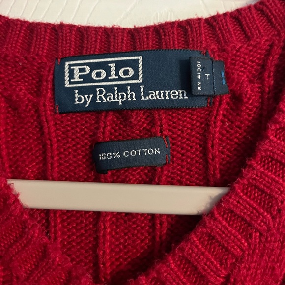 ralph lauren s-m red sweater vest! - Picture 4 of 7